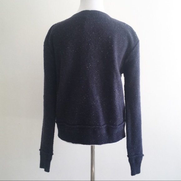 Yargici Womens Cardigan Sweater Lambswool Blend Pockets Blue Fall Winter - Picture 4 of 8